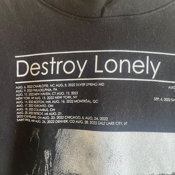 *OFFICIAL* Destroy Lonely XMAN Tour ‘Love Lasts Forever’ Hoodie - Picture 3 of 6